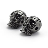 Weinlese Messing Perlen, Schädel, plattiert, DIY, keine, 14.5x10.5mm, verkauft von PC