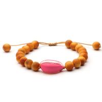 Seashell Bracelets, Shell, Length Adjustable & braided bracelet 200+60mmuff0c21.6*14.5mmuff0c8mm 