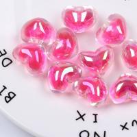 collier en perle acrylique , plastique, coeur, durable & DIY, plus de couleurs à choisir Vendu par PC