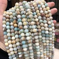 Amazonit Perlen, Ball, poliert, DIY & satiniert, verkauft von Strang