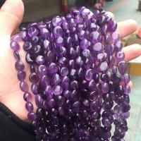 Natürliche Amethyst Perlen, Ball, poliert, Chips & DIY, violett, verkauft von Strang