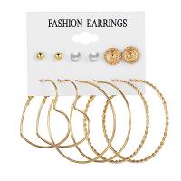 Zinc Alloy Stud Earring Set, Stud Earring, plated, 6 pieces & fashion jewelry, nickel, lead & cadmium free 