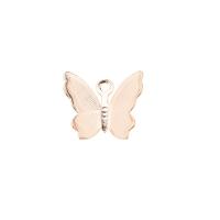 Brass Jewelry Pendants, Butterfly, DIY, rose gold color 
