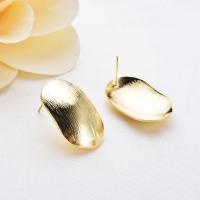 Messing Ohrring Tropfen Komponente, goldfarben plattiert, DIY & für Frau, 24x15mm, verkauft von PC