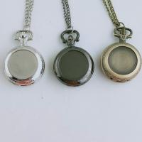 Pocket Watch, Zinc Alloy, with Plastic, Round, plated, DIY 45*45*16mm/320*800mm 