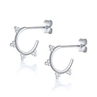 Sterling Silver Stud Earring, 925 Sterling Silver, plated, for woman 20.41mm 