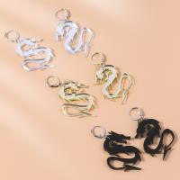 Huggie Hoop Drop Earring, Zinc Alloy, with Acrylic, Dragon, plated, fashion jewelry & Unisex nickel, lead & cadmium free 