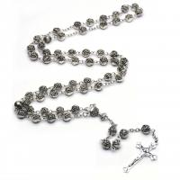 Collier de perles, plastique, croix, bijoux de mode & unisexe, 17cmuff0c56.5cmuff0c2.3*4.2cmuff0c8MM, Vendu par brin