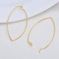 Brass Hoop Earring Components, gold color plated, DIY & for woman 