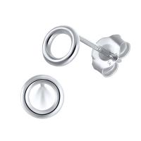 Sterling Silver Stud Earring, 925 Sterling Silver, plated, for woman 5mm 