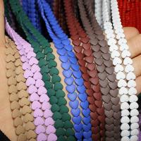 Perles hématite non-magnétique, coeur, Placage, différentes couleurs et motifs pour le choix & DIY, plus de couleurs à choisir, 6mm8mm, Vendu par brin