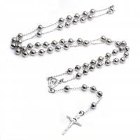 Rosary Necklace, Brass, fashion jewelry & Unisex, 6mm 