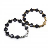 Fashion Zinc Alloy Bracelets, with Black Agate, fashion jewelry & Unisex 