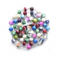 Rosary Necklace, Plastic, Cross, fashion jewelry & Unisex & enamel, 16.5cmuff0c39cm,55.5cmuff0c2.2*4cmuff0c8MM 