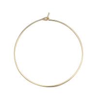 Brass Hoop Earring Components, gold color plated, DIY & for woman 