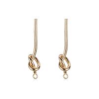 Brass Earring Drop Component, gold color plated, DIY & for woman 