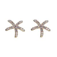 Brass Earring Drop Component, with 925 Sterling Silver, gold color plated, DIY & micro pave cubic zirconia & for woman, 9.8mm 