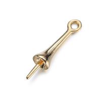 Brass Peg Bail, gold color plated, DIY 