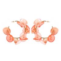 Zinc Alloy Drop Earring, DIY & for woman, pink 