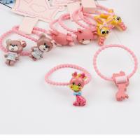 Children Hair Elastic, Acrylic, with Rubber Band, Animal, plated, for children 30mm,20mm 