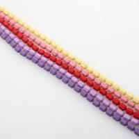 Nicht magnetische Hämatit Perlen, Vieleck, plattiert, unterschiedliche Farbe und Muster für die Wahl & DIY, keine, 9*5mm, Länge:41 cm, verkauft von Strang