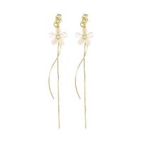Fashion Fringe Earrings, Brass, fashion jewelry & for woman, Crystal Gold, 7.5cm 