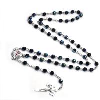 Rosary Necklace, Crystal, fashion jewelry & Unisex, 16cm,35.5uff0c51.5cmuff0c2.5*4.5CM,1.8*2.1cmuff0c6mm 