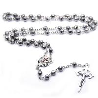 Rosary Necklace, Crystal, fashion jewelry & Unisex, 15.5uff23uff2duff0c34uff23uff2duff0c49.5cmuff0c4.2*2.3CM,1.7*2cmuff0c6mm 