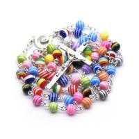 Rosary Necklace, Plastic, fashion jewelry & Unisex, 14.5cmuff0c33cmuff0c47.5cmuff0c2.3*4cmuff0c1.5*1.7cmuff0c6MM 