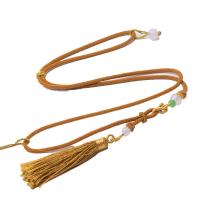 cordon de polyester corde de collier, DIY & unisexe, couleurs mélangées Vendu par brin