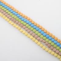 Perles hématite non-magnétique, Plat rond, Placage, différentes couleurs et motifs pour le choix & DIY, plus de couleurs à choisir, 8*3mm .5 cm, Vendu par brin