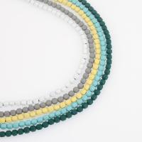 Nicht magnetische Hämatit Perlen, rund, plattiert, unterschiedliche Farbe und Muster für die Wahl & DIY & facettierte, keine, 6*6mm, Länge:41 cm, verkauft von Strang