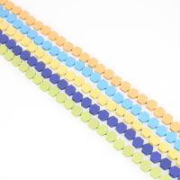 Nicht magnetische Hämatit Perlen, Rhombus, plattiert, unterschiedliche Farbe und Muster für die Wahl & DIY, keine, 9*8mm, Länge:41 cm, verkauft von Strang