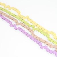 Nicht magnetische Hämatit Perlen, Quadrat, plattiert, unterschiedliche Farbe und Muster für die Wahl & DIY, keine, 8*8mm, Länge:40 cm, verkauft von Strang
