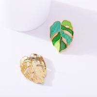 Zinc Alloy Stud Earring, with enamel, Leaf, plated, fashion jewelry & for woman, nickel, lead & cadmium free 