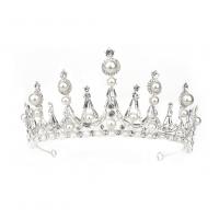 Bridal Tiaras, Zinc Alloy, vintage & for woman & with rhinestone, silver color 