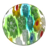 Millefiori Glas Cabochon, Millefiori Lampwork, flache Runde, DIY, gemischte Farben, 16x4.5mm, verkauft von PC