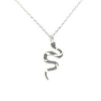 Zinc Alloy Sweater Chain Necklace, Snake, antique silver color plated, Unisex & luminated, metallic color plated Approx 23.62 Inch 