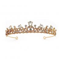 Zinc Alloy Tiaras, Crown, plated, vintage & for woman & with rhinestone 