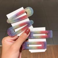 Alligator Hair Clip, Acrylic, Geometrical Pattern, fashion jewelry & for woman, multi-colored, 80mm/70mm 