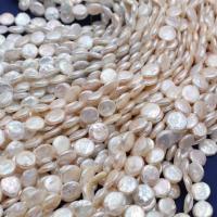 Coin Cultured Freshwater Pearl Beads, natural, DIY clear, 11mm 