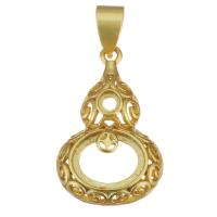 Brass Pendant Cabochon Setting, sang gold plated, hollow 3mm Approx 