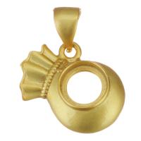 Brass Pendant Cabochon Setting, sang gold plated, hollow 6mm Approx 