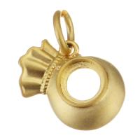 Brass Pendant Cabochon Setting, sang gold plated, hollow 6mm Approx 4mm 
