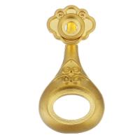 Brass Pendant Cabochon Setting, sang gold plated, hollow 4mm Approx 