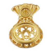 Brass Pendant Cabochon Setting, Money Bag, sang gold plated, hollow 3mm Approx 3.5mm 