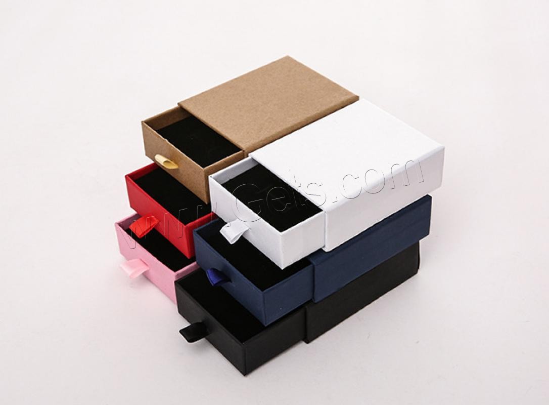 Caja Joyería de Múltiples Funciones , Papel, Rectángular, diverso tamaño para la opción, más colores para la opción, Vendido por UD