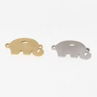 Stainless Steel Charm Connector, Elephant, plated, DIY & hollow Approx 1mm 