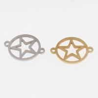 Stainless Steel Charm Connector, pentagram, plated, DIY & hollow Approx 1mm 