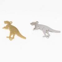 Stainless Steel Charm Connector, Dinosaur, plated, DIY Approx 1mm 